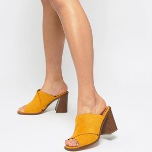 Yellow Mules size 11